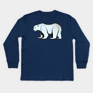 Graceful Arctic King: Portrait of a Polar Bear Kids Long Sleeve T-Shirt